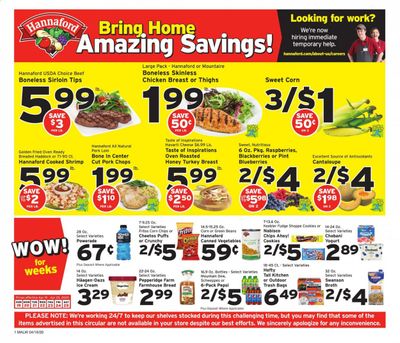 Hannaford Weekly Ad & Flyer April 19 to 25