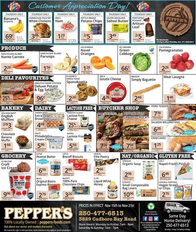 Pepper's Foods Flyer November 15 to 21