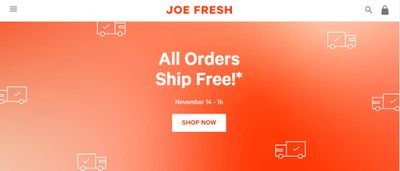 Joe Fresh Canada Pre-Black Friday Offers: All Orders Ship Free