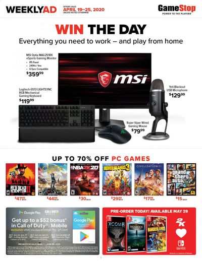 GameStop Weekly Ad & Flyer April 19 to 25