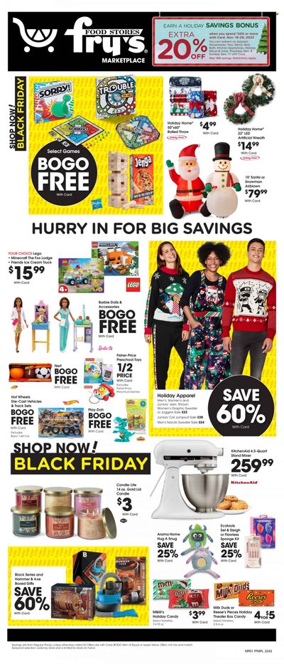 Fry’s (AZ) Weekly Ad Flyer Specials November 25 to November 29, 2022