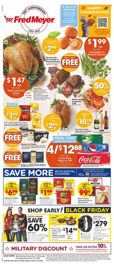 Fred Meyer Weekly Ad Flyer Specials November 16 to November 24, 2022