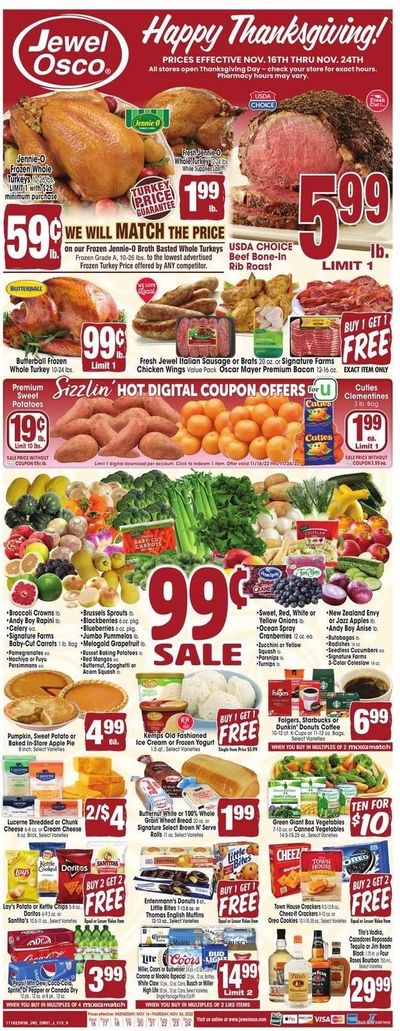 Jewel Osco (IL) Weekly Ad Flyer Specials November 16 to November 24, 2022