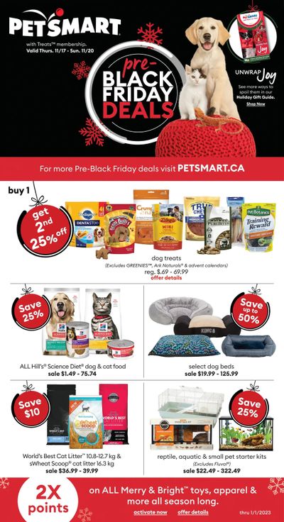 PetSmart Pre-Black Friday Deals Flyer November 17 to 20