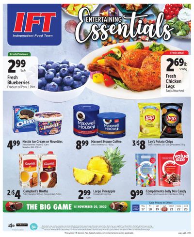 IFT Independent Food Town Flyer November 17 to 23