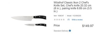 Costco.ca: Wusthof and Global Clearance Knife Sets