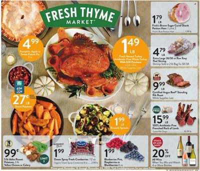 Fresh Thyme Weekly Ad Flyer Specials November 16 to November 24, 2022