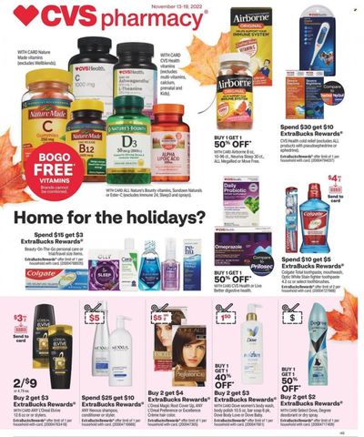 CVS Pharmacy Weekly Ad Flyer Specials November 13 to November 19, 2022