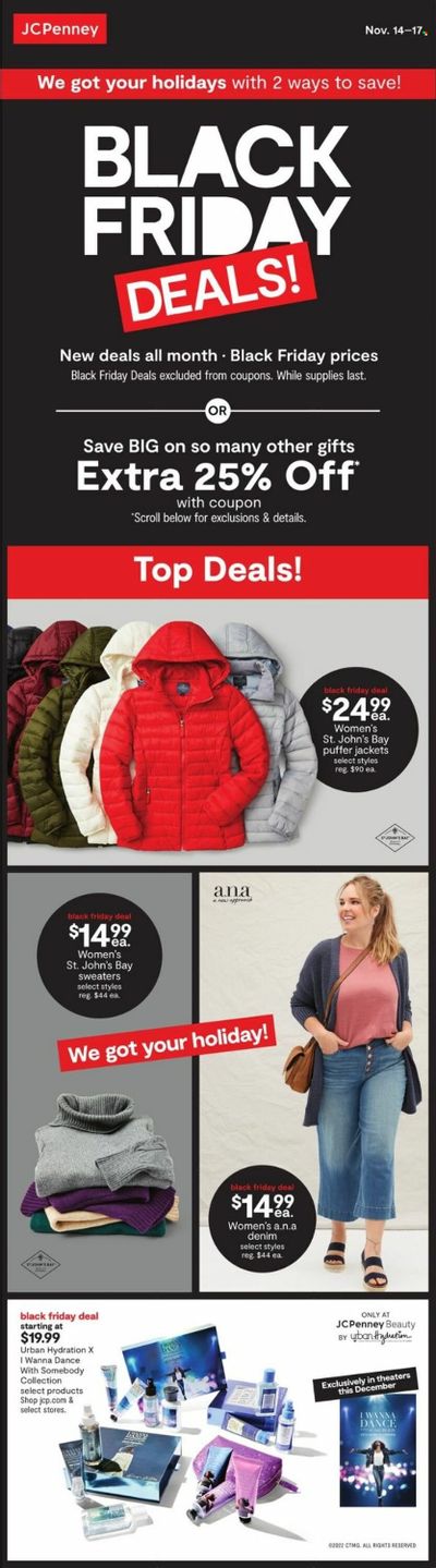 JCPenney Weekly Ad Flyer Specials November 14 to November 17, 2022