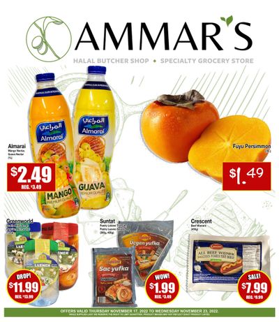 Ammar's Halal Meats Flyer November 17 to 23