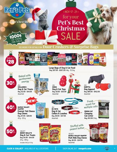 Ren's Pets Best Christmas Sale Flyer November 17 to 21