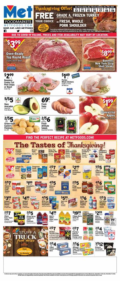 Met Foodmarkets Weekly Ad Flyer Specials November 13 to November 19, 2022