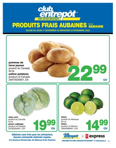 Wholesale Club (QC) Fresh Deals of the Week Flyer November 17 to 23