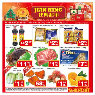 Jian Hing Supermarket (North York) Flyer November 18 to 24