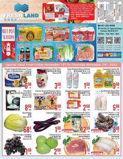 FreshLand Supermarket Flyer November 18 to 24