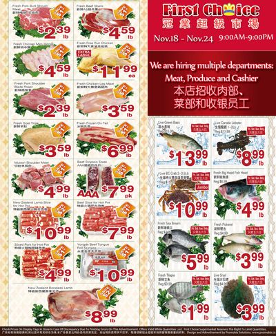 First Choice Supermarket Flyer November 18 to 24