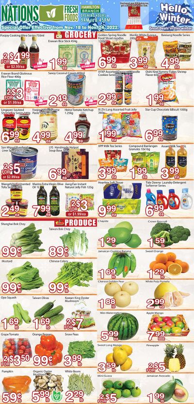 Nations Fresh Foods (Hamilton) Flyer November 18 to 24