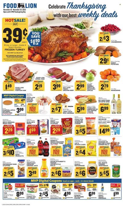 Food Lion (VA) Weekly Ad Flyer Specials November 16 to November 24, 2022