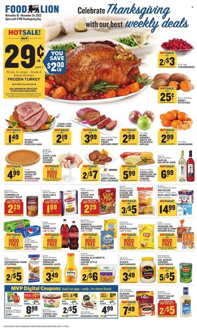 Food Lion (NC) Weekly Ad Flyer Specials November 16 to November 24, 2022