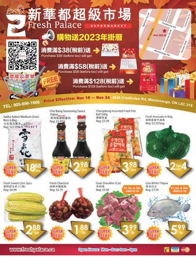 Fresh Palace Supermarket Flyer November 18 to 24