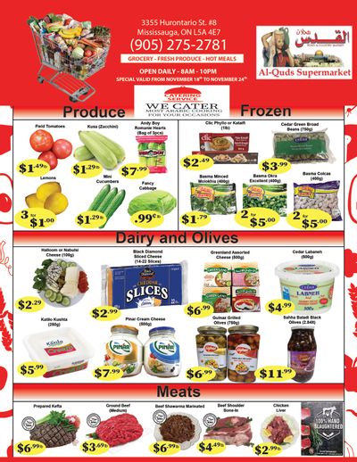 Al-Quds Supermarket Flyer November 18 to 24