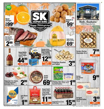 Super King Markets (CA) Weekly Ad Flyer Specials November 16 to November 22, 2022