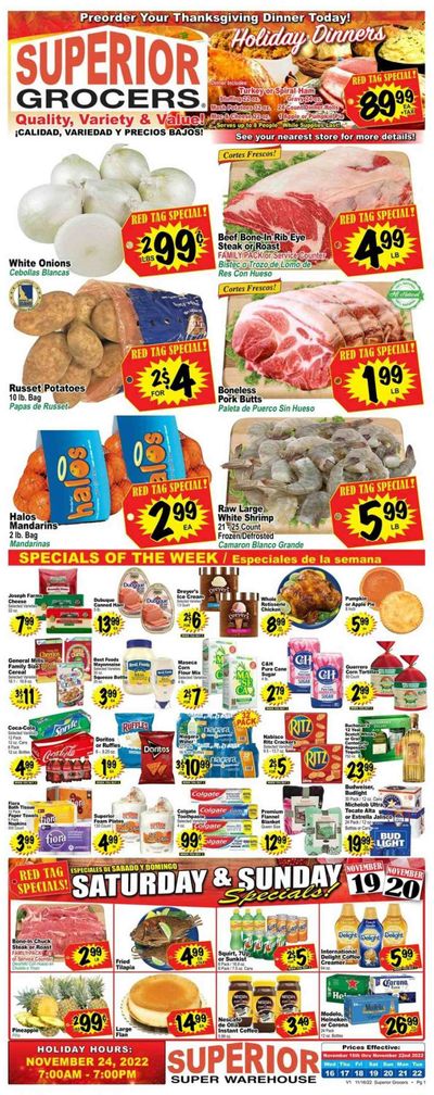 Superior Grocers (CA) Weekly Ad Flyer Specials November 16 to November 22, 2022