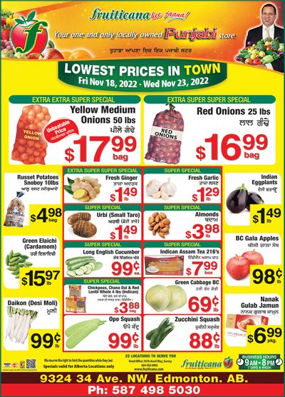 Fruiticana (Edmonton) Flyer November 18 to 23