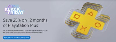 PlayStation Plus Canada Black Friday Sale Now Live: Save 25% on Playstation Plus