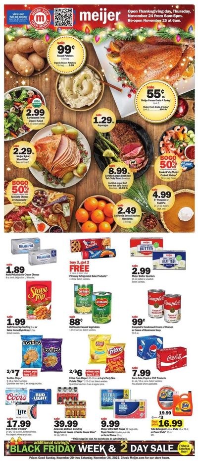 Meijer (IN) Weekly Ad Flyer Specials November 20 to November 26, 2022