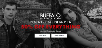 Buffalo David Bitton Canada Black Friday Sale: Save 50% OFF Everything