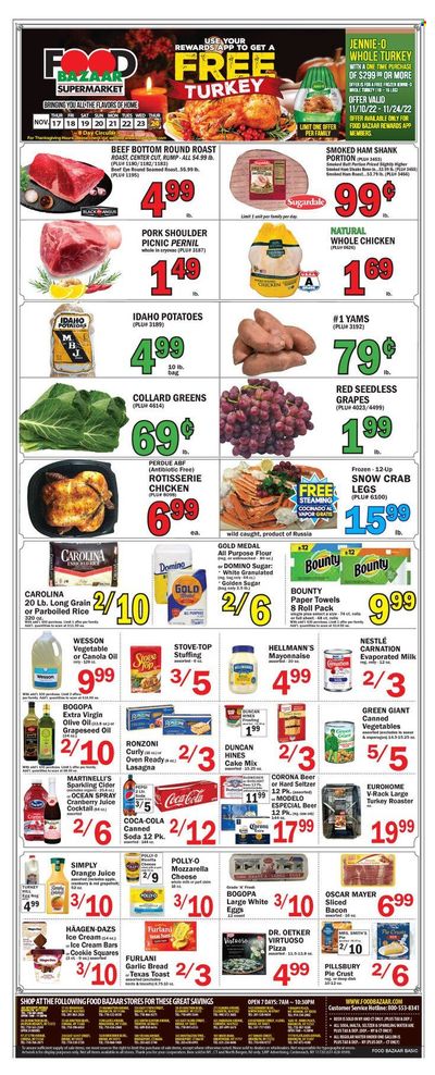 Food Bazaar (CT, NJ, NY) Weekly Ad Flyer Specials November 17 to November 24, 2022