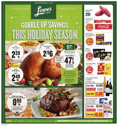 Lowes Foods (NC, SC) Weekly Ad Flyer Specials November 16 to November 24, 2022