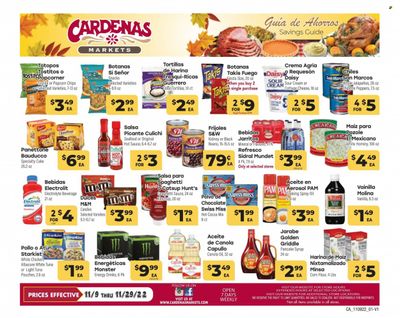 Cardenas (CA, NV) Weekly Ad Flyer Specials November 9 to November 29, 2022