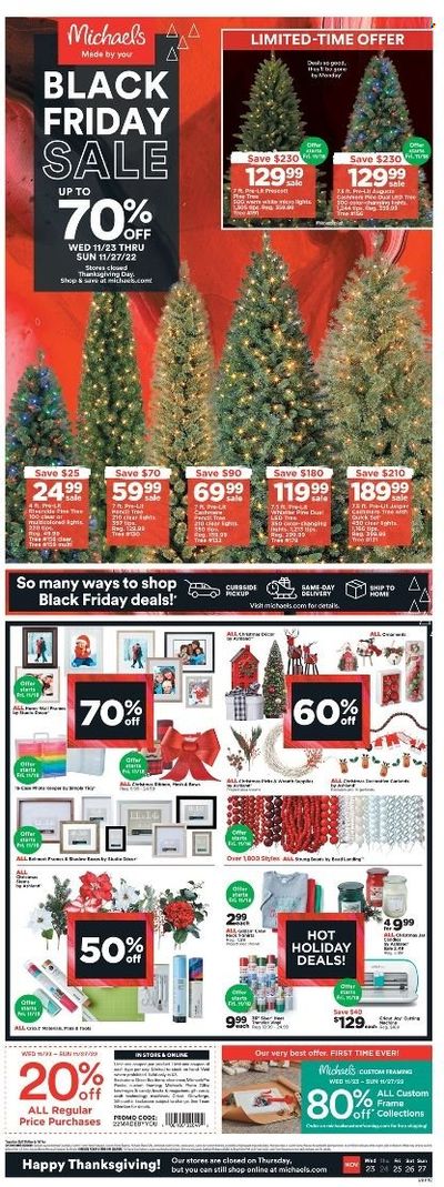 Michaels Weekly Ad Flyer Specials November 23 to November 27, 2022