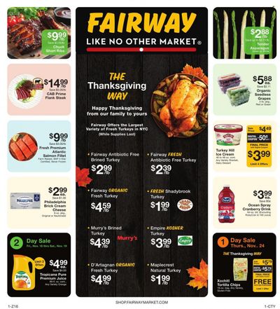 Fairway Market (CT, NJ, NY) Weekly Ad Flyer Specials November 18 to November 24, 2022