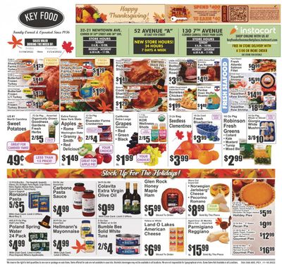 Key Food (NY) Weekly Ad Flyer Specials November 18 to November 24, 2022