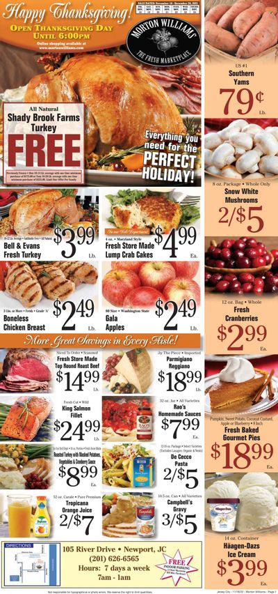 Morton Williams (NJ) Weekly Ad Flyer Specials November 18 to November 24, 2022