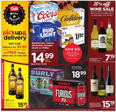 Cub Foods (MN) Weekly Ad Flyer Specials November 20 to November 26, 2022
