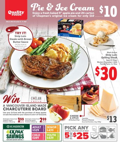 Quality Foods Flyer November 21 to 27