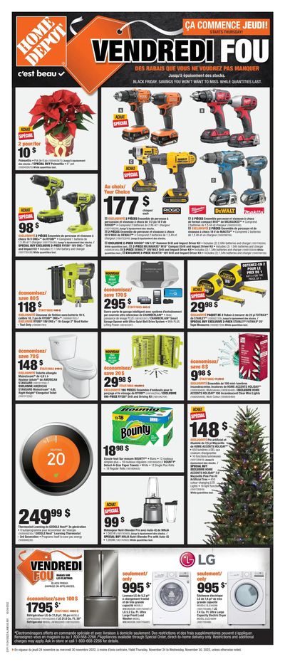 Home Depot (QC) Black Friday Flyer November 24 to 30