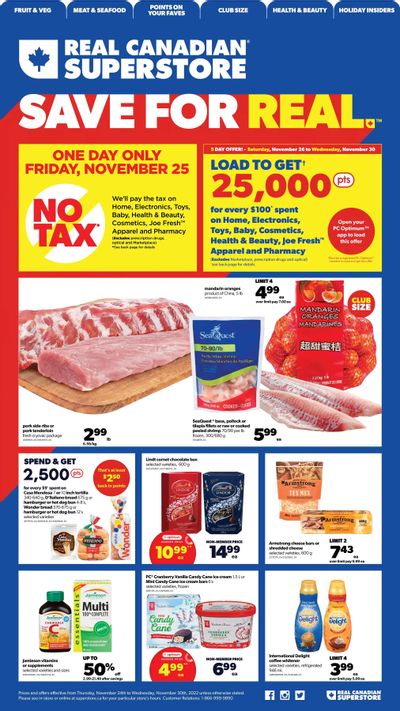 Real Canadian Superstore (West) Flyer November 24 to 30