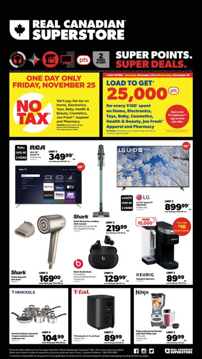 Real Canadian Superstore (West) Super Points Super Deals Flyer November 24 to 30