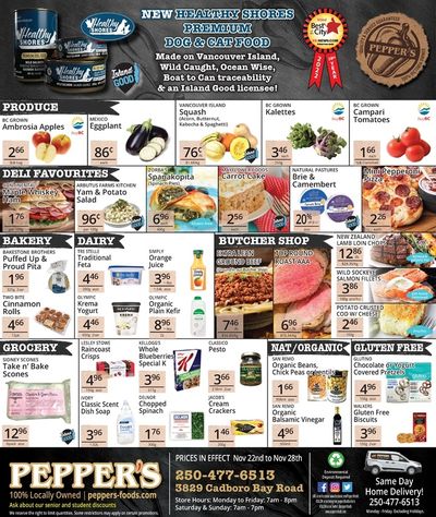 Pepper's Foods Flyer November 22 to 28