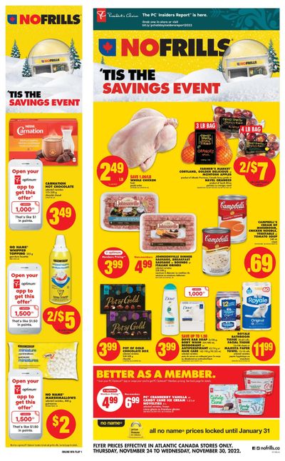 No Frills (Atlantic) Flyer November 24 to 30