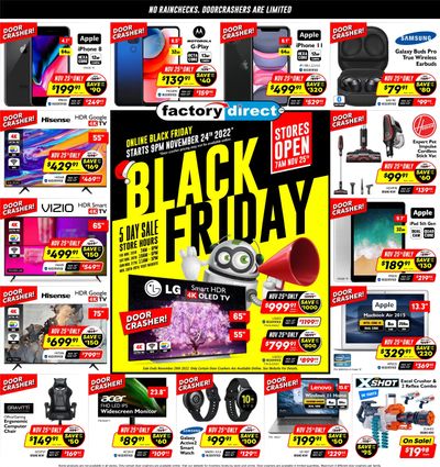 Factory Direct Black Friday Flyer November 24 to 29, 2022