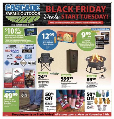 Cascade Farm And Outdoor (OR, WA) Weekly Ad Flyer Specials November 22 to November 27, 2022