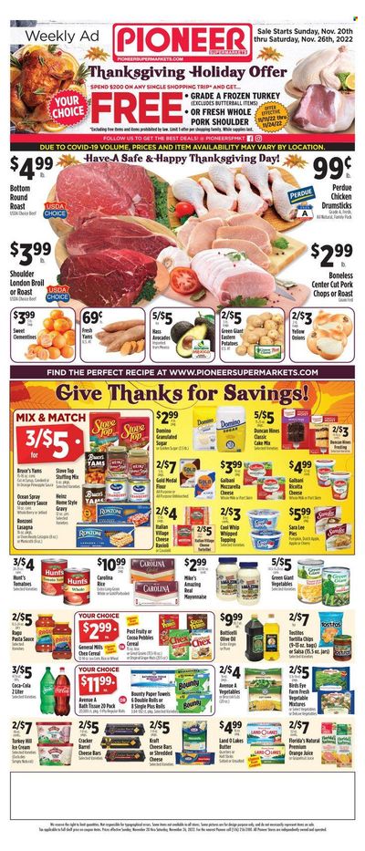 Pioneer Supermarkets (NJ, NY) Weekly Ad Flyer Specials November 20 to November 26, 2022