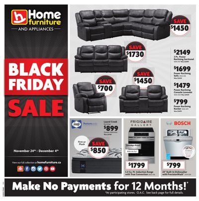 Home Furniture (BC) Black Friday Sale Flyer November 24 to December 4