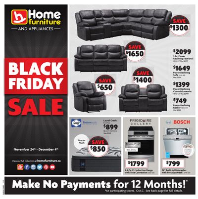 Home Furniture (Atlantic) Black Friday Sale Flyer November 24 to December 4